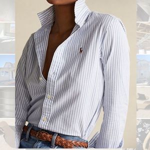 Ralph Lauren Seasucker Tunic Blue & White Striped